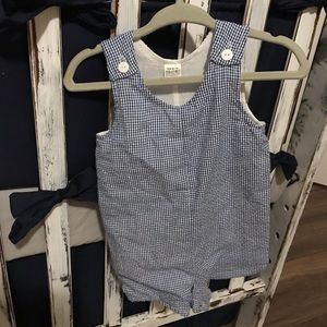 SEERSUCKER BOY SMOCK